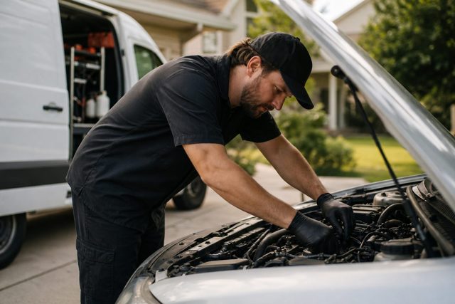 Mobile mechanic website example by PageFront