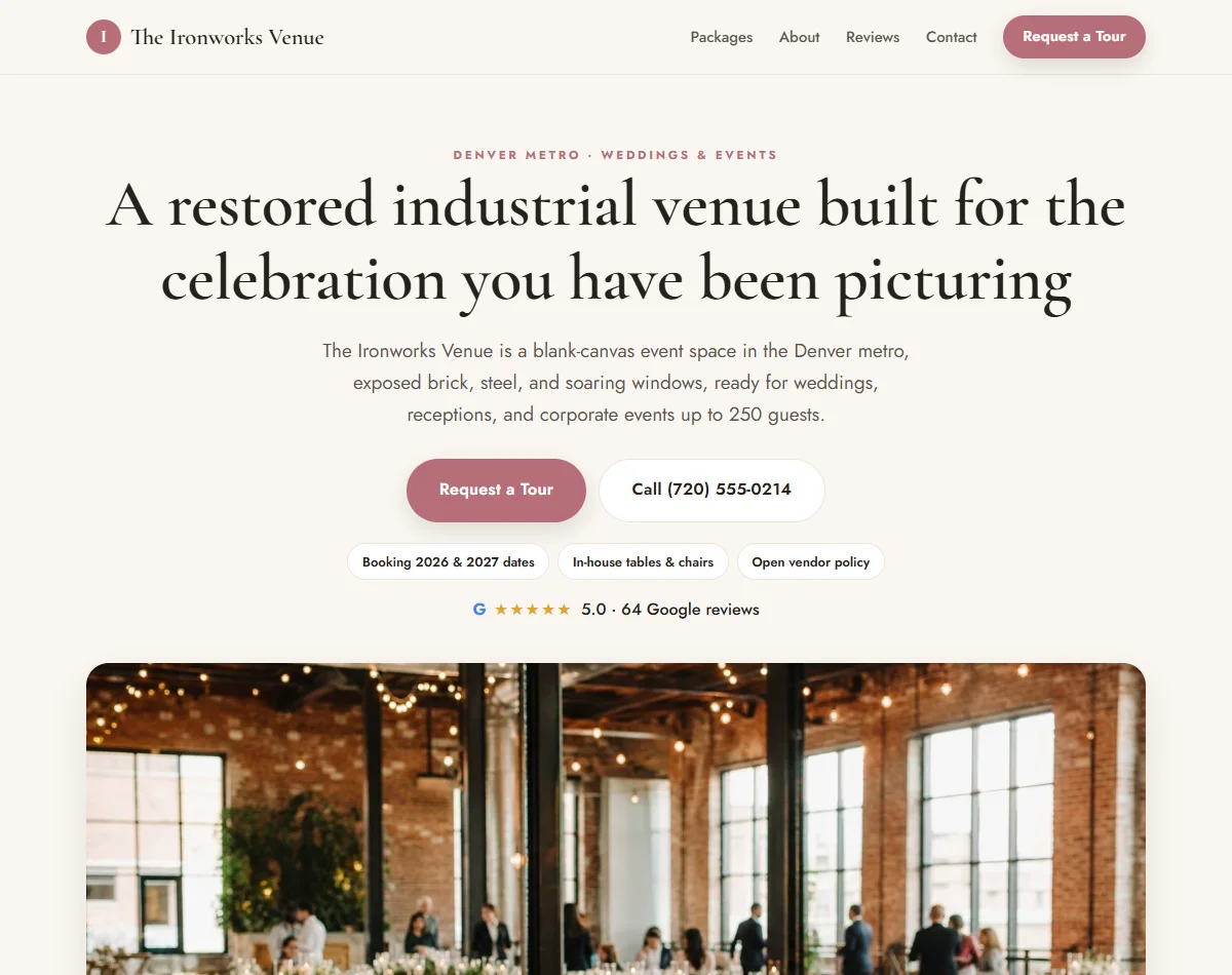Events example website