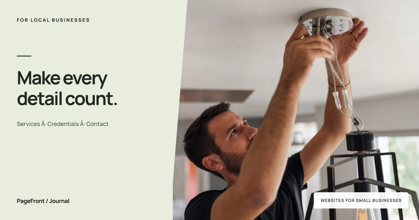 Make every detail count. Editorial cover with electricians photography.