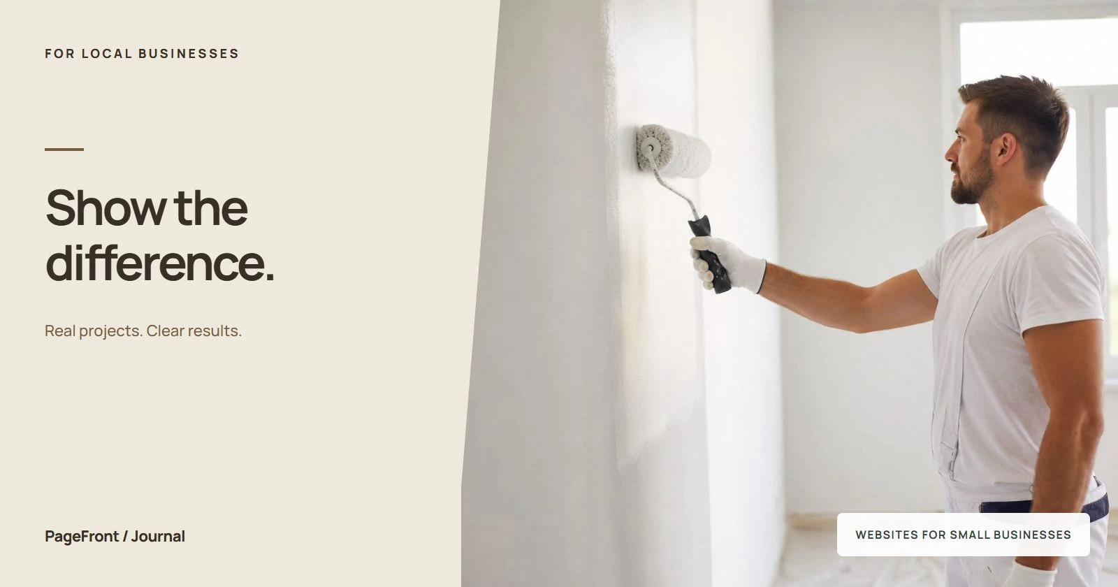 Show the difference. Editorial cover with painters photography.