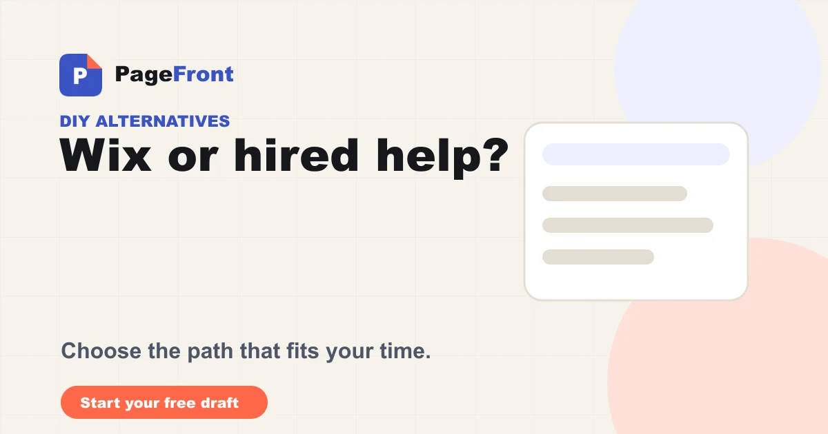 Wix or hired help?