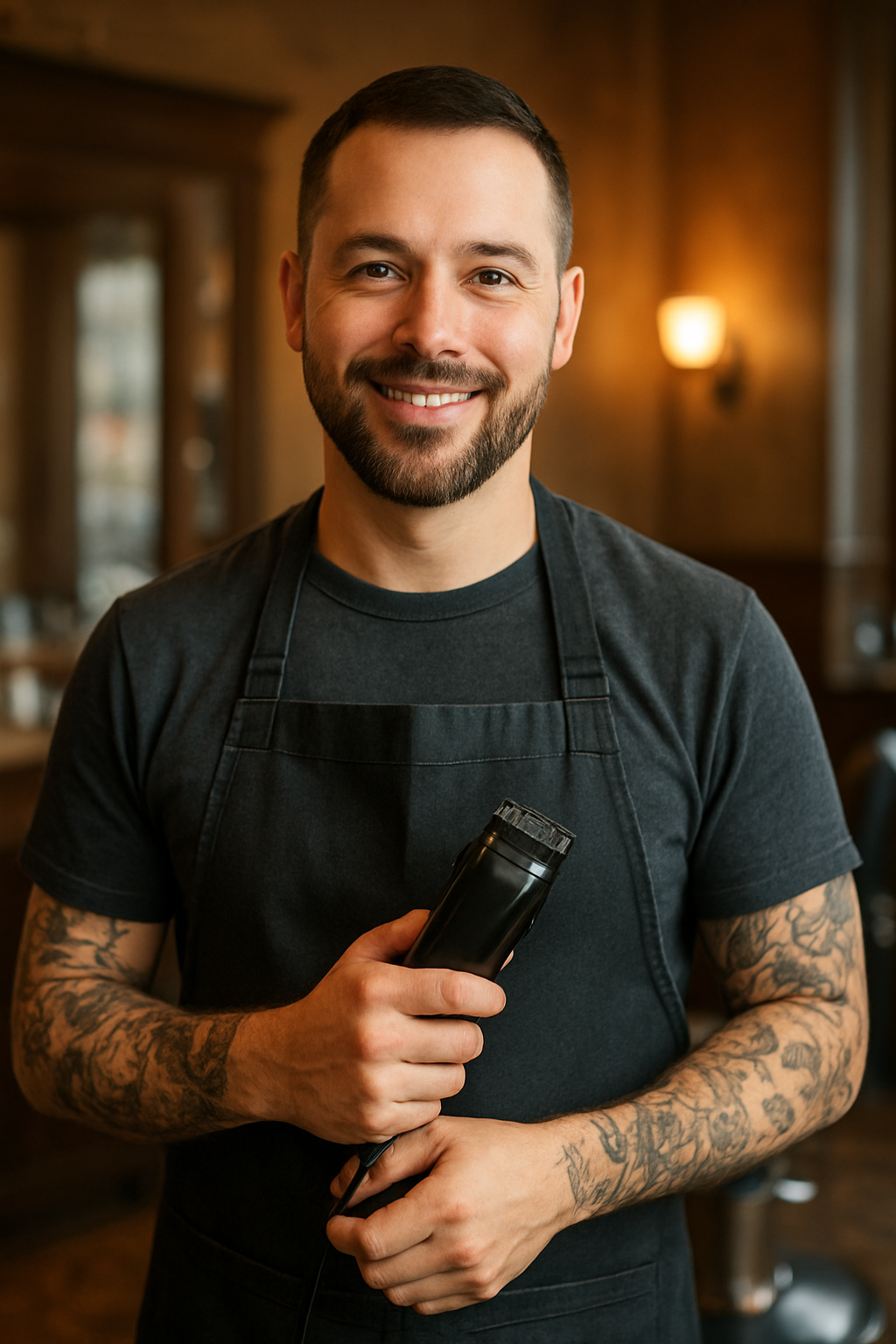Aaron, owner and master barber at Ironclad Barbershop