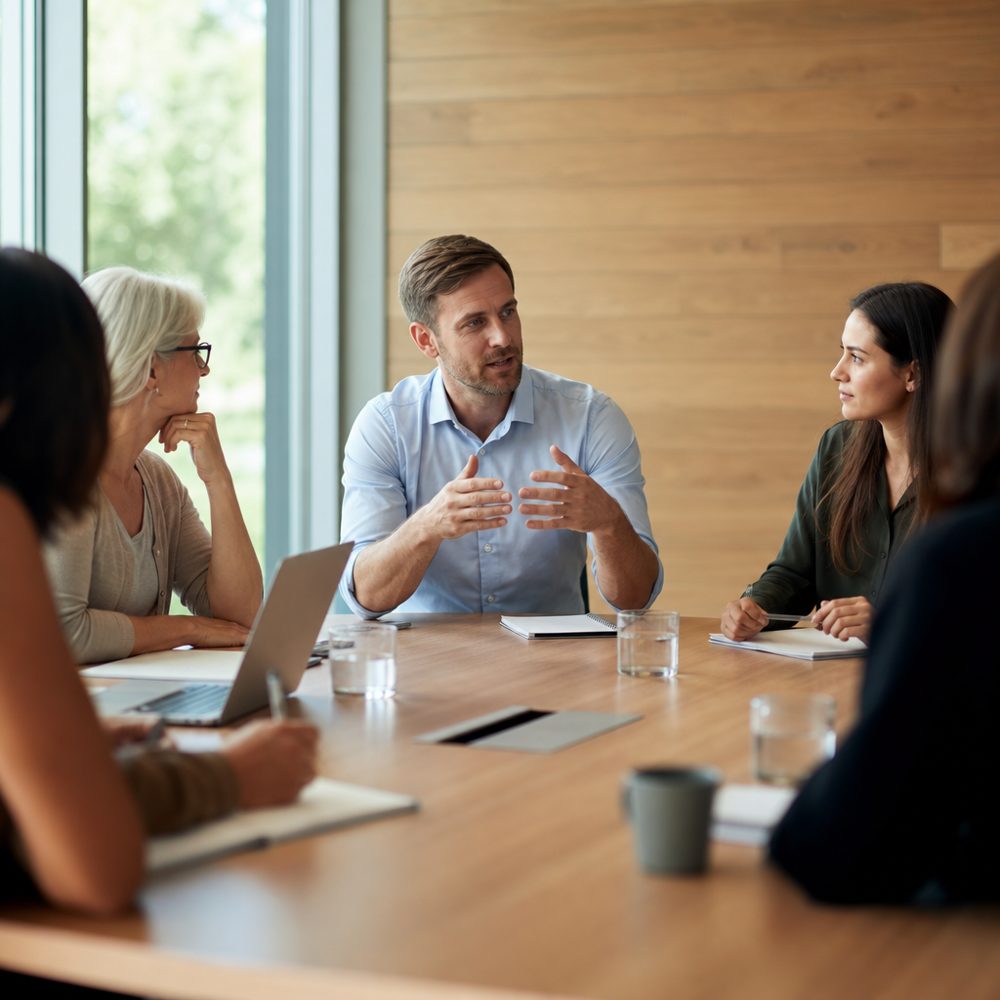 Client conversation at a Denver advisory firm