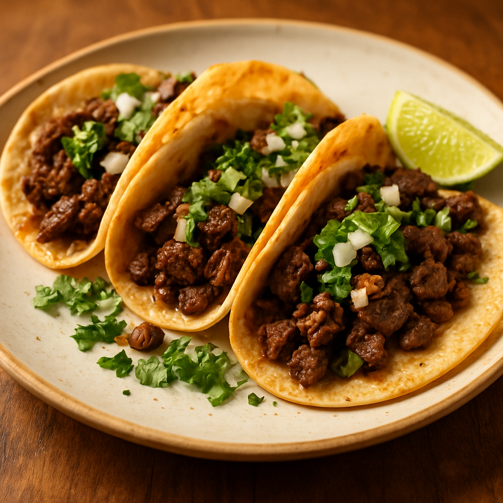 Carne asada street tacos at Tacos El Sol