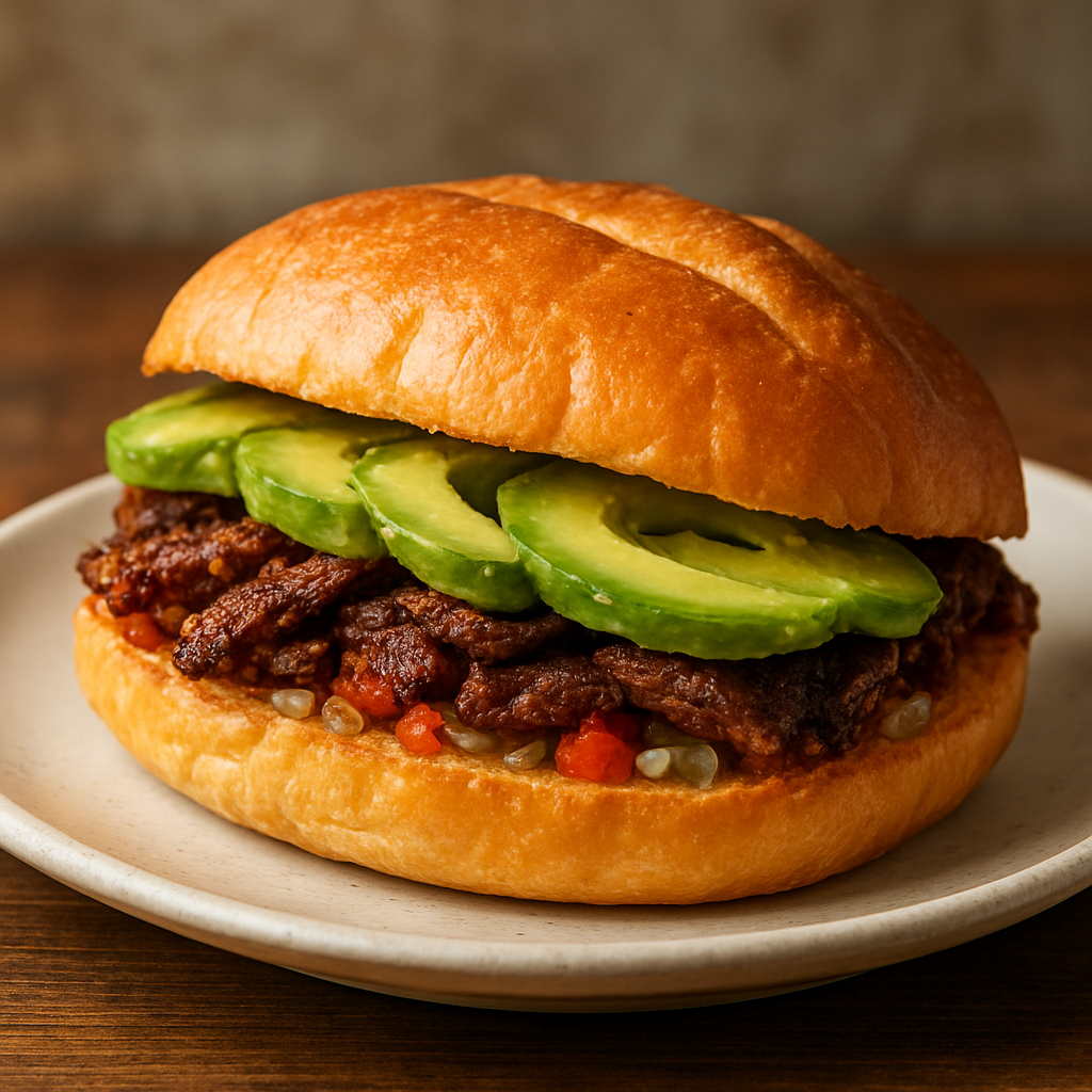 Mexican torta sandwich