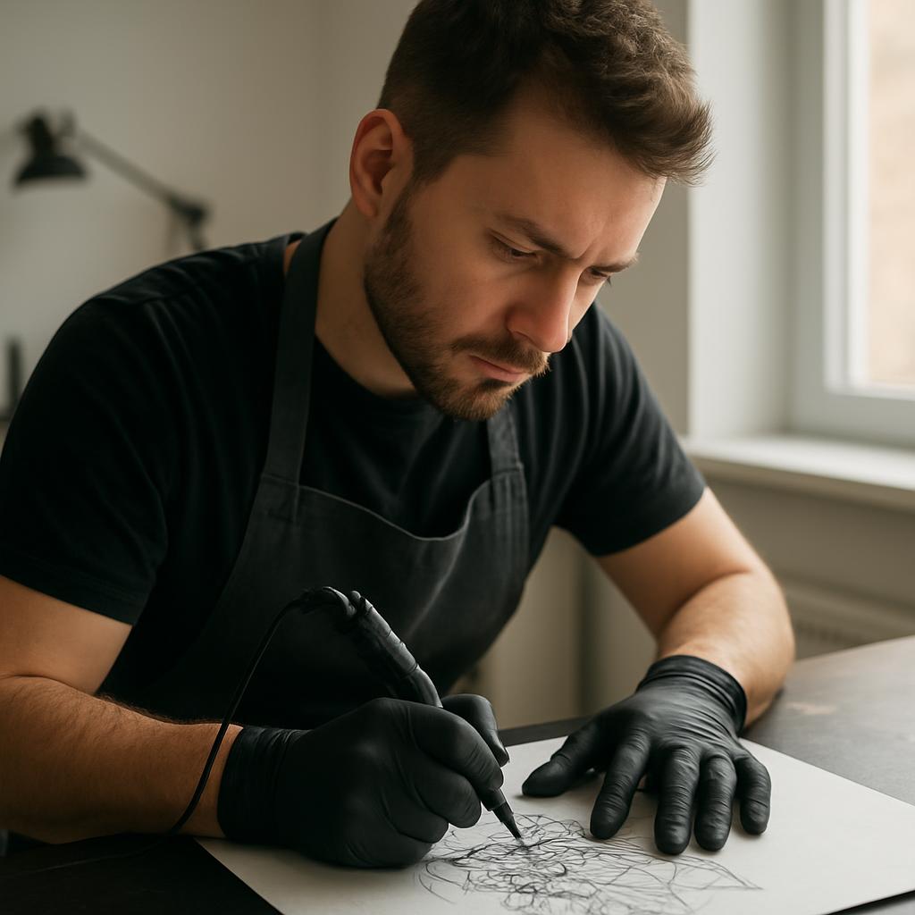 Mara, owner and tattoo artist at Ironwolf Tattoo Studio in Denver