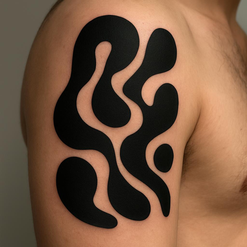 Blackwork abstract tattoo by Ironwolf Tattoo Studio